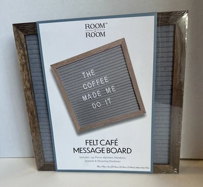 Room 2 Room Felt Cafe Message Board 10” x 10” With 145 Letters NEW Sealed   - Image 1 of 3