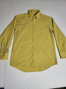  (#2) Lacoste Langarm Hemd mit Knopfleiste Gr. Herren 40 Medium gelb/blau  - Bild 1 von 7