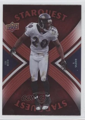 2008 Upper Deck Starquest Rainbow Red Ed Reed #SQ12 HOF - Image 1 of 2