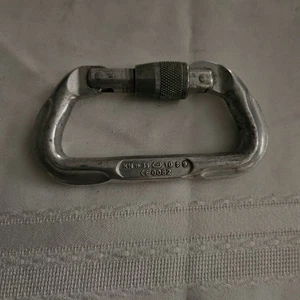 Mosquetón de bloqueo de tornillo Omega EE. UU. "D" * KN 31 aluminio 0082 - - Imagen 1 de 4