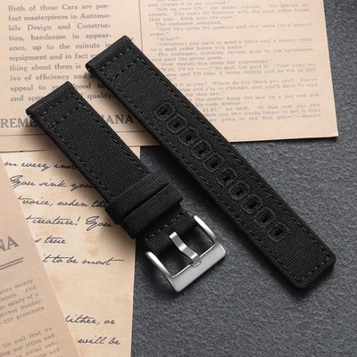 Correa de reloj de nailon premium 18 mm 20 mm 22 mm correa de reloj ajustable correa reemplazable Foto 1 de 4
