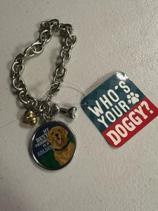 Golden Retriever Charm Bracelet By “Who’s Your Doggy” Costume Jewelry - Picture 1 of 5