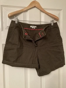 Boden, Size 12, Khaki 6in Shorts, Pockets, Zip & Button, Classic - Picture 1 of 4