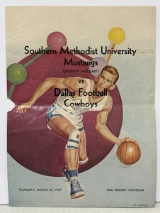 RAR - - 1967 Dallas Cowboys BASKETBALL 🏀 Spielprogramm vs SMU - NOT Football - Bild 1 von 6