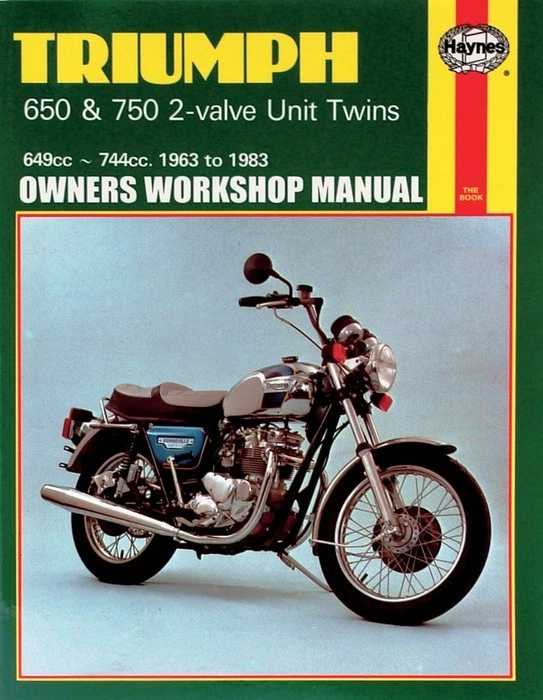 Manual de reparación de taller Haynes para Triumph 650/750 unidad de 2 válvulas gemelos 1963-1983 Foto 1 de 1