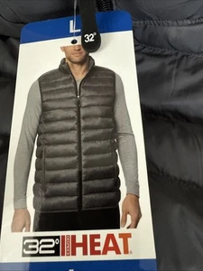 32 Degrees Heat Vest Mens L Full Zip Puffers Casual Outdoors Down Pocket Zipper - Picture 1 of 18