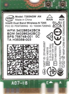 HP 756748-001 INTEL 7265NGW AN WIRELESS-N 7265 LAN & BT M.2 PCIE CARD - NEW - Picture 1 of 1