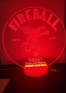 FireBall Whisky Neon bar light LED Desk Lamp sign - Picture 1 of 3