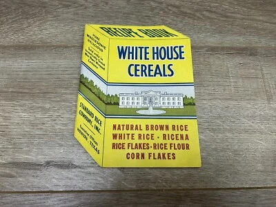 Vintage 1915 White House Cereals Advertising Diecut Recipe Book Booklet - Image 1 of 4