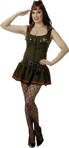Charades "Private Parts" ARMY WOMAN Sexy HALLOWEEN Costume Size X-Small XS Adult - Picture 1 of 8
