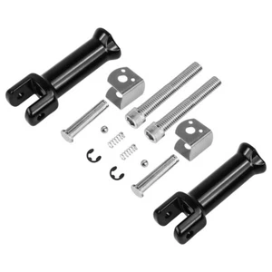 Passenger Black Foot Pegs Brackets Mounts For Harley Softail Low Rider 2018-2024 - Picture 1 of 8