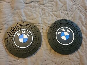 BMW Car Cup Holder Coasters, 2 pack Black NEW!!!!!!