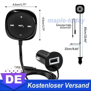 NEU Bluetooth Audio Receiver KFZ Adapter AUX Kabel Auto 3.5mm Klinke Empfänger - Bild 1 von 7