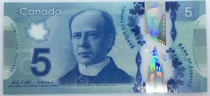 Banknote - 2013 Canada $5 Five Dollar Polymer, P106, Wilkins / Macklem, UNC - Picture 1 of 2