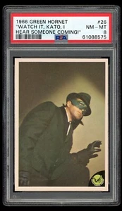 1966 DONRUSS GREEN HORNET #26 "WATCH IT, KATO, I HEAR SOMEONE" CARD PSA 8 - Picture 1 of 2
