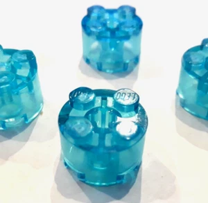 LEGO technic Brick Round 2 x 2 with Axle Hole transparent light blue 9x - Picture 1 of 1