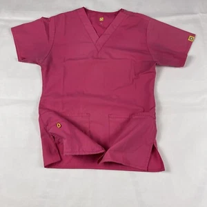 Wonderwink Women's Scrub Top V neck Pink Size : XS - Picture 1 of 11