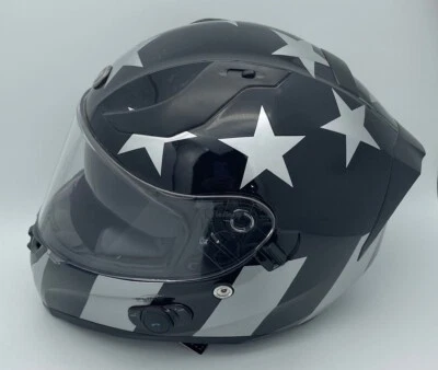 Casco Torc T15B Bluetooth Captain Shadow Brillo Negro Medio Cara Completa Caja Abierta Foto 1 de 4