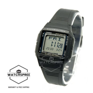 Reloj Casio Data Bank Correa Resina Negra DB36-1A DB-36-1A - Imagen 1 de 3