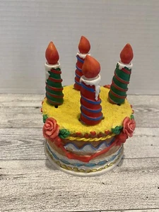 Unique Birthday Cake Hors d'oeuvre Spreader w/4 candle spreaders - Picture 1 of 8