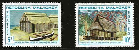 Malagasy Republic (Madagascar) Scott #461-62, Singles 1971 Complete FVF MNH Cover