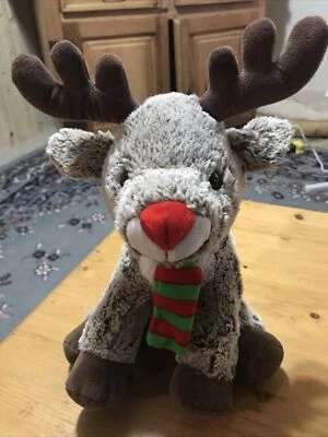 Christmas Plush Reindeer Rudolph Wild Republic 15" Red Nose Foto 1 de 4