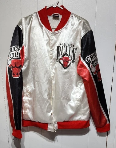 NBA Chicago Bulls Fanimation All Over Print Satin Jacket Michael Jordan XL Cover