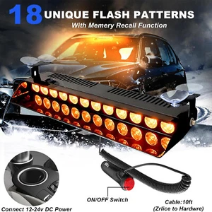 12V LED Rundumleuchte Strobe Licht Warnleuchte Blitzlicht Notfall Auto Lampe KFZ - Bild 1 von 8