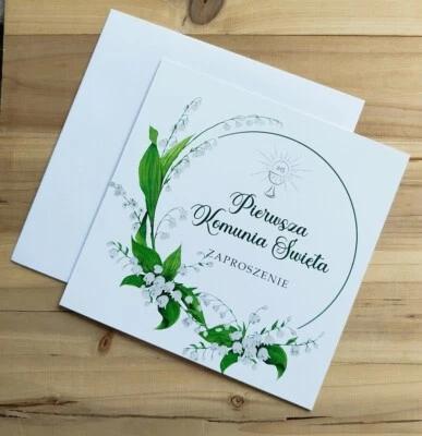 Zaproszenie Komunijne Zaproszenia Na Komunie Święta Komunia Communio invitation - Image 1 of 4