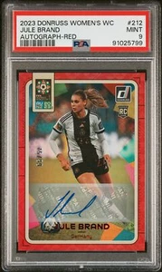Jule Brand 2023 Donruss Womens World Cup AUTOGRAPH RED #'d 75/99 PSA 9 Rookie RC - Picture 1 of 2