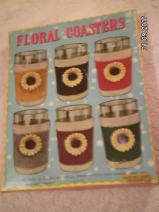 Vintage complete set of 6 flowers cloth coasters, made in Japan...NIP (SLEEVES) - Picture 1 of 3