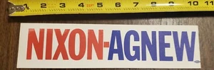Nixon Agnew Präsidentschaftskampagne Autoaufkleber mit blauem Union Bug - Bild 1 von 1