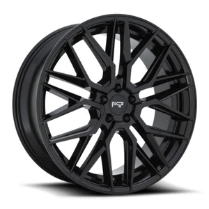 19x8.5 +42 F, 19x9.5 +48 R, Niche M224 Gamma 5x112 Gloss Black Wheels (Set of 4) - Picture 1 of 3
