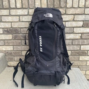 The North Face Terra 55 Travel Backpack Black Hiking Outdoors Camping - Picture 1 of 22