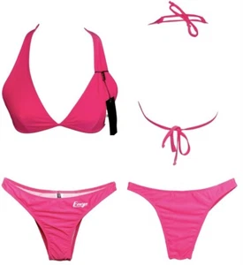 Women Bikini Swimwear Bathing Suit 2 Pcs Bottom Beach Set Pink M Medium - Picture 1 of 5