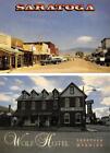 2 ~ 4X6 Postkarten Saratoga WY Wyoming STRASSENSZENE ~ WOLF HOTEL ~ RESTAURANT Carbon Co