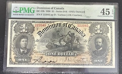 PMG XF-45 EPQ - DOMINION OF CANADA 1898 $1 ONE DOLLAR LARGE SIZE NOTE - Image 1 of 4