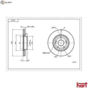 2x BRAKE DISC 221 431 FOR TOYOTA 1ZZ-FE 1.8L 2AD-FTV/FHV 2.2L 1CD-FTV 2.0L 4cyl - Picture 1 of 9