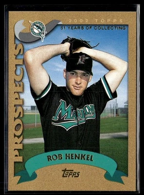 Topps Traded & Rookies Gold Rob Henkel RC 1891/2002 2002 Florida Marlins #T120 2002 Foto 1 de 2
