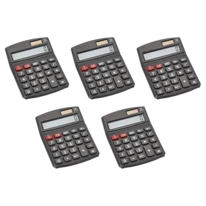 5 Pack 8-Digit LCD Desktop Calculator Black - Picture 1 of 5