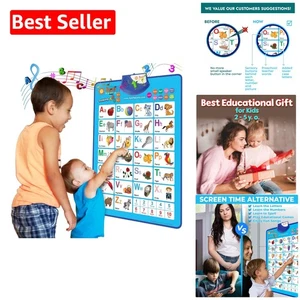 Toddler Learning Wall Chart – Engaging ABC and 123 Educational Tool for Ages 1-5 - Picture 1 of 8