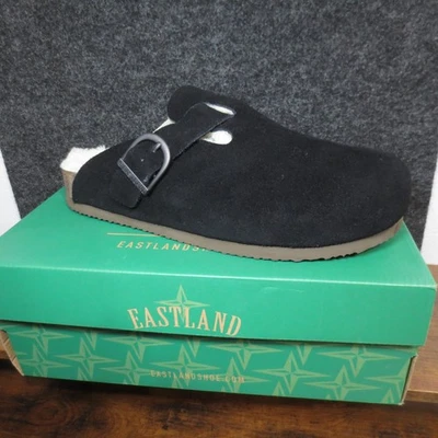 Zueco de gamuza Eastland Gina aislado talla 11 para mujer sin cordones mula negro Foto 1 de 4