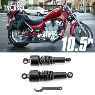 Pair Black For Harley Dyna FXDL FXDB 10.5" Slammer Rear Absorber Shocks Lowering - Image 1 of 4