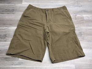 Vintage Lucky Brand Mens Khaki Chino Shorts Dark Brown Size 34 Military Style - Picture 1 of 7