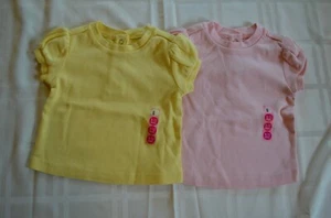 Gymboree LEMONY FRESH Knit Tops Yellow & Pink Knit Tops NWT 6-12 mo. - Picture 1 of 3