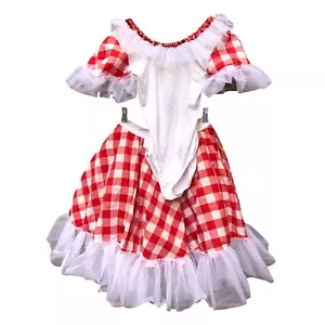 Disfraces Marvel EE. UU. Disfraz de Baile Tutú Rojo Blanco Lentejuelas a Cuadros 2 Piezas Adulto Pequeño - Imagen 1 de 6