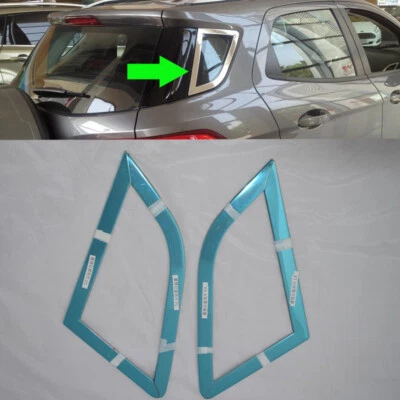 2x Para Ford EcoSport 2013-2018 Ventana Triangular Trasera Derecha Acero Inoxidable Decora Borde Foto 1 de 3