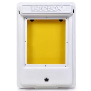 DOC-BOX Permit Box Outdoor/Indoor Smaller Posting Lockable Shatterproof White - Picture 1 of 2