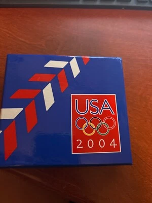 BOXED LARGE OFFICIAL TEAM USA 2004 ATHENS OLYMPIC GAMES PIN PUZZLE SET / 2024 - Image 1 of 2
