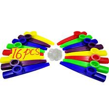 16Pcs Plastic Kazoos With 20Pcs Kazoo Flute Diaphragms,Musical Instruments,Go...